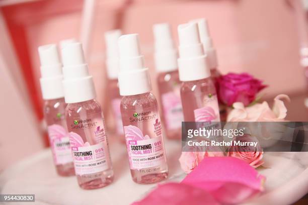 General view of the atmosphere during a 'Girls' Night In' hosted by Mandy Moore and Garnier at Hills Penthouse on May 3, 2018 in West Hollywood,...