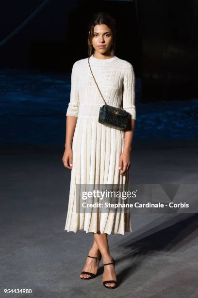 Zita Hanrot attends the Chanel Cruise 2018/2019 Collection at Le Grand Palais on May 3, 2018 in Paris, France.