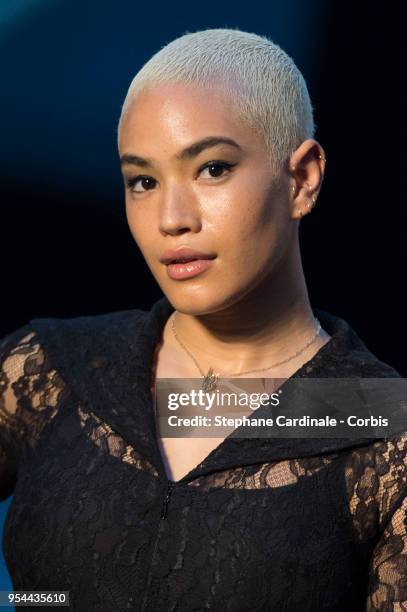 Mette Towley attends the Chanel Cruise 2018/2019 Collection at Le Grand Palais on May 3, 2018 in Paris, France.