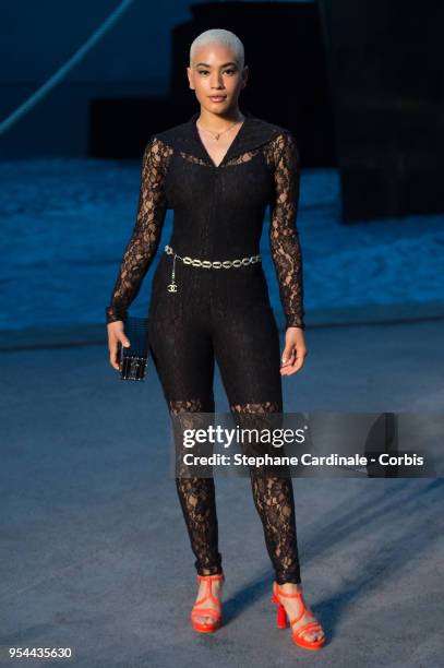 Mette Towley attends the Chanel Cruise 2018/2019 Collection at Le Grand Palais on May 3, 2018 in Paris, France.