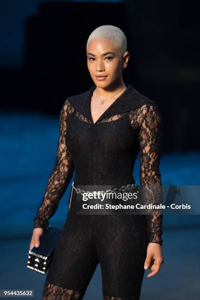 Mette Towley attends the Chanel Cruise 2018/2019 Collection at Le Grand Palais on May 3, 2018 in Paris, France.