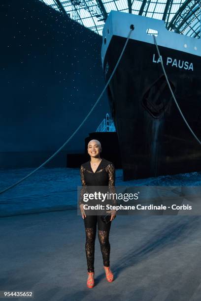 Mette Towley attends the Chanel Cruise 2018/2019 Collection at Le Grand Palais on May 3, 2018 in Paris, France.