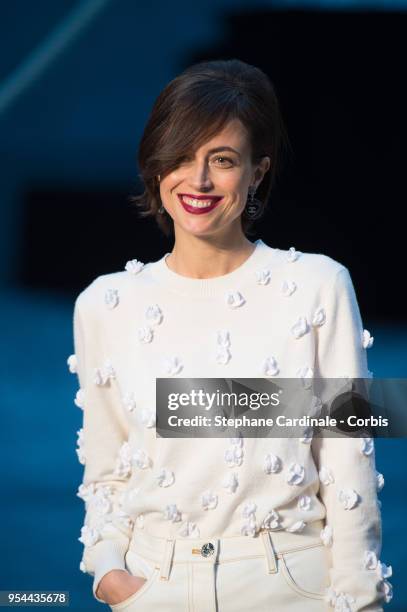 Anne Berest attends the Chanel Cruise 2018/2019 Collection at Le Grand Palais on May 3, 2018 in Paris, France.