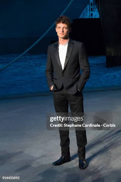 Niels Schneider attends the Chanel Cruise 2018/2019 Collection at Le Grand Palais on May 3, 2018 in Paris, France.