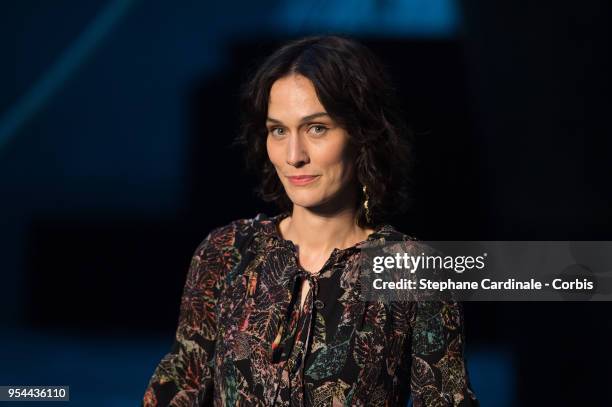 Clotilde Hesme attends the Chanel Cruise 2018/2019 Collection at Le Grand Palais on May 3, 2018 in Paris, France.