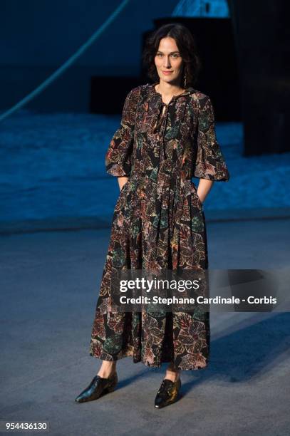 Clotilde Hesme attends the Chanel Cruise 2018/2019 Collection at Le Grand Palais on May 3, 2018 in Paris, France.