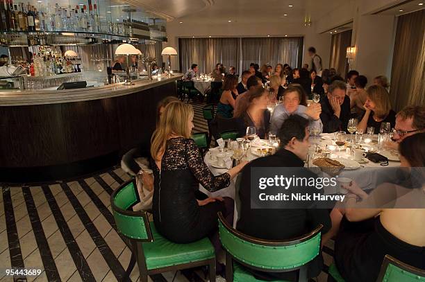 General Internal view of Vogue's dinner hosted by Alexandra Shulman and Nick Jones at Cecconi's on February 6, 2009 in London.