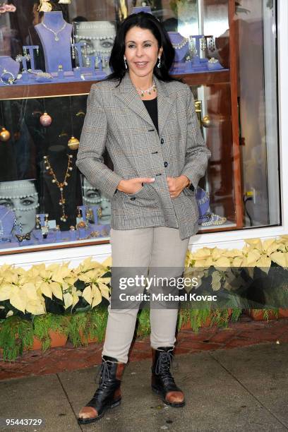 Actress Maria Conchita Alonso arrives at House Of Taylor Grand Opening at Luxury Jewels of Beverly Hills on December 12, 2009 in Beverly Hills,...