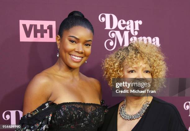 Gabrielle Union and her mom, Theresa Union arrive to VH1's 3rd Annual "Dear Mama: A Love Letter To Moms" held at The Theatre at Ace Hotel on May 3,...