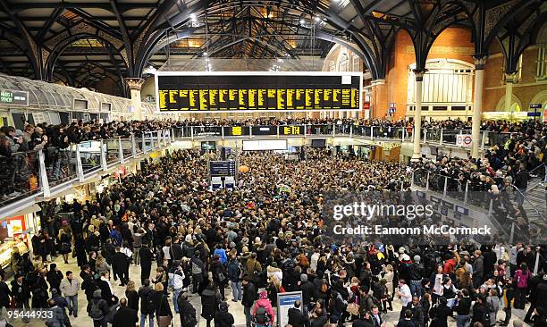 Crowd of flashmob dancers congregates at London Liverpool Street Station on February 06, 2009 in London England.