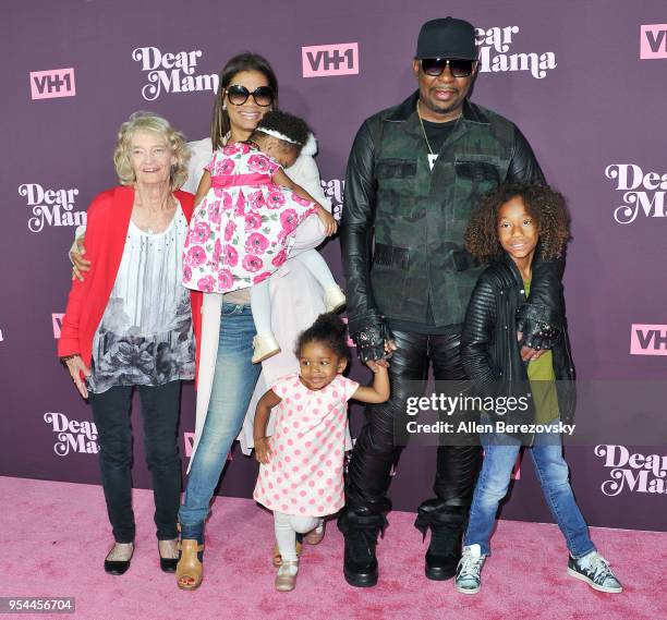 Alicia Etheredge, Bobby Brown, Cassius Brown and daughter Bodhi Brown attend VH1's 3rd Annual "Dear Mama: A Love Letter To Moms" at The Theatre at...