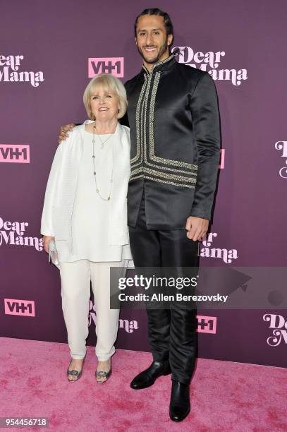 Colin Kaepernick and mom Teresa Kaepernick attend VH1's 3rd Annual "Dear Mama: A Love Letter To Moms" at The Theatre at Ace Hotel on May 3, 2018 in...