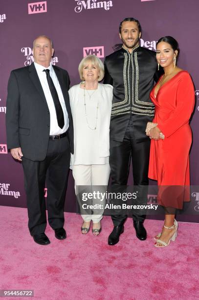 Colin Kaepernick with his parents, Teresa Kaepernick, Rick Kaepernick and girlfriend, Nessa Diab attend VH1's 3rd Annual "Dear Mama: A Love Letter To...