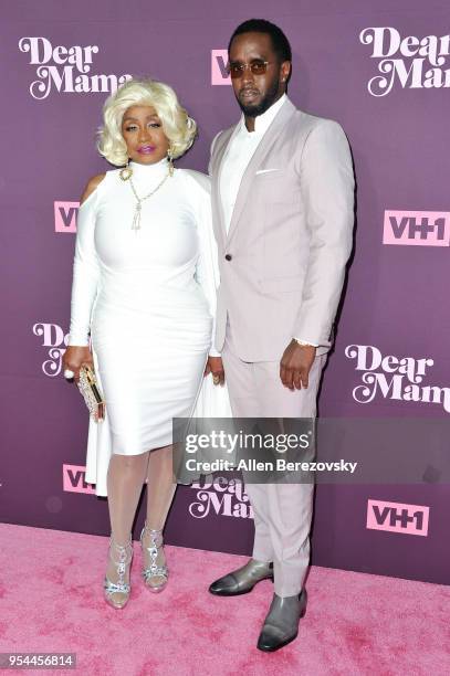 Sean Combs and Janice Combs attend VH1's 3rd Annual "Dear Mama: A Love Letter To Moms" at The Theatre at Ace Hotel on May 3, 2018 in Los Angeles,...