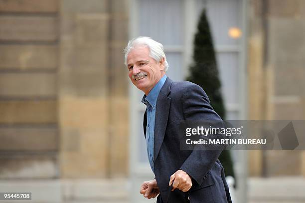 French photographer and film director Yann Arthus-Bertrand arrives for a meeting at the Elysee Palace, on December 22, 2009 in Paris. Arthus-Bertrand...