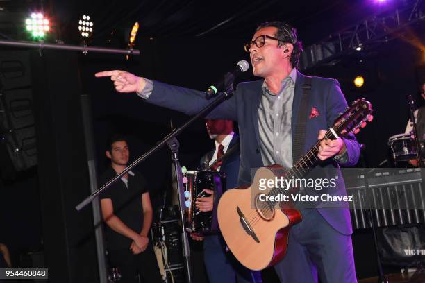 Carlos Munos of Los Hijos de Frida performs on stage during the Happy Hearts Fundation Mexico 10th Anniversary at Four Seasons Hotel on May 3, 2018...