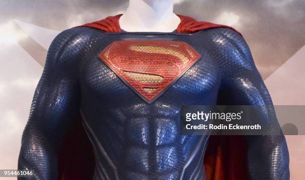 "Superman" at the updated DC Universe Justice League Exhibit at Warner Bros. Tour Center on May 3, 2018 in Burbank, California.