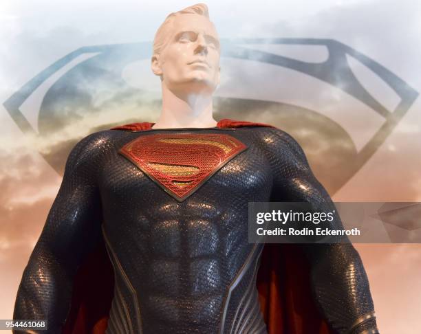 "Superman" at the updated DC Universe Justice League Exhibit at Warner Bros. Tour Center on May 3, 2018 in Burbank, California.