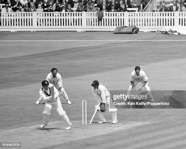 Ian Chappell of Australia is bowled for 71 runs during the 3rd Test match between England and Australia at Edgbaston, Birmingham, 15th July 1968. The...