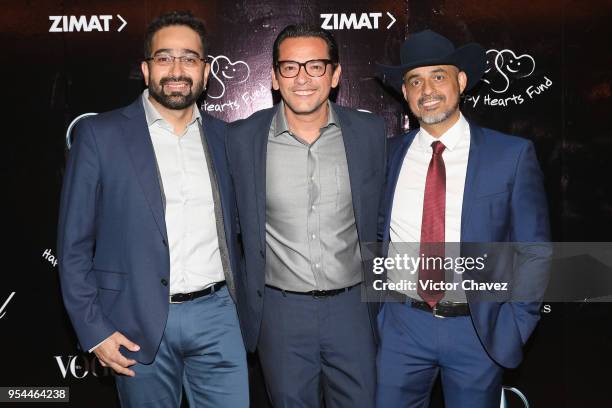 David Espinoza, Carlos Munos and David Corral of Los Hijos de Frida attend the Happy Hearts Fundation Mexico 10th Anniversary at Four Seasons Hotel...