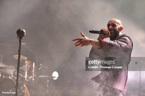 Sam Harris, lead singer of the X-Ambassadors, performs at Red Rocks Amphitheatre on May 3, 2018 in Morrison, Colorado.