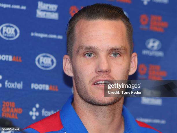 Nigel Boogaard of the Jets talk to the media at the official pre-match press conference during a media opportunity ahead of the 2018 A-League Grand...