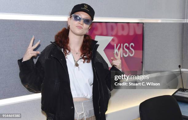Jess Glynne visits Kiss FM Studio's on May 1, 2018 in London, England.