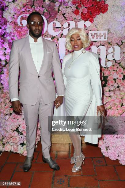 Producer Sean Combs and his mother Janice Combs attend the VH1's 3rd Annual "Dear Mama: A Love Letter To Moms" - Cocktail Reception at The Theatre at...