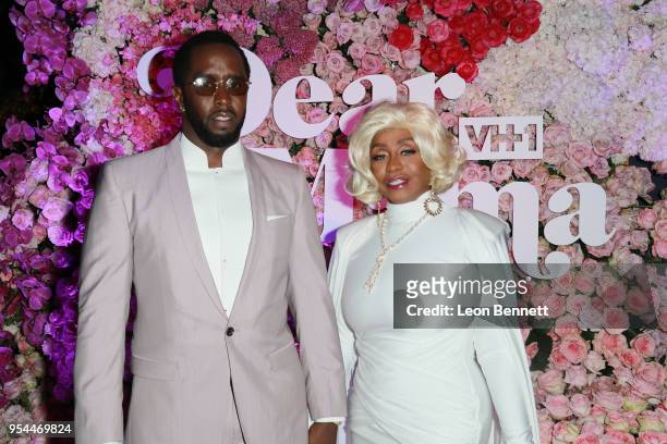 Producer Sean Combs and his mother Janice Combs attend the VH1's 3rd Annual "Dear Mama: A Love Letter To Moms" - Cocktail Reception at The Theatre at...