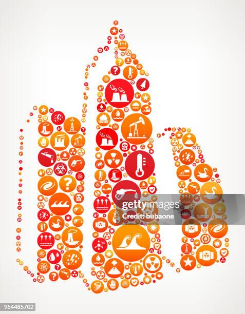 cityscape climate change vector icon pattern - ocean garbage stock illustrations