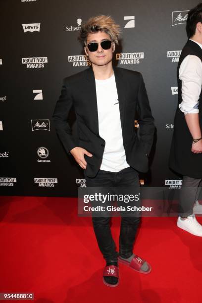 Blogger, YouTube, Julien Bam @: julienbam during the 2nd ABOUT YOU Awards 2018 at Bavaria Studios on May 3, 2018 in Munich, Germany.