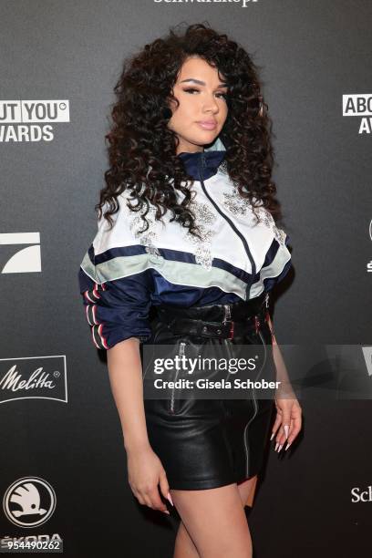 Blogger Shirin David during the 2nd ABOUT YOU Awards 2018 at Bavaria Studios on May 3, 2018 in Munich, Germany.