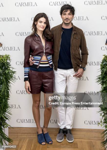 Isabeli Fontana and Andres Velencoso present SS18 Carmela Campaign on May 3, 2018 in Madrid, Spain.