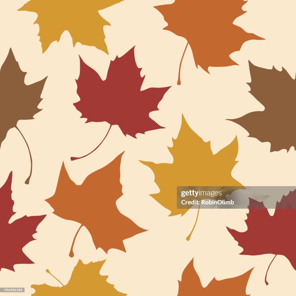 Fall Leaves Seamless Pattern