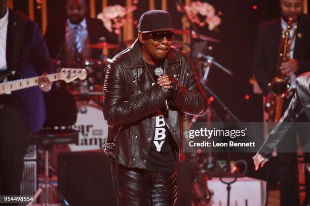 Music artist Bobby Brown performs onstage during VH1's 3rd Annual "Dear Mama: A Love Letter To Moms" - Inside Show at The Theatre at Ace Hotel on May...