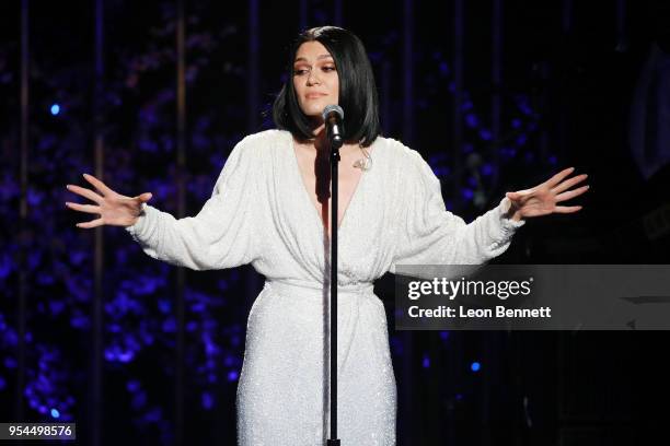 Music artist Jessie J performs onstage during VH1's 3rd Annual "Dear Mama: A Love Letter To Moms" - Inside Show at The Theatre at Ace Hotel on May 3,...