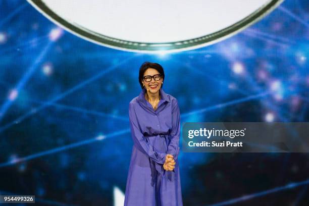 Personality and news journalist Ann Curry speaks at WE Day at Key Arena on May 3, 2018 in Seattle, Washington.