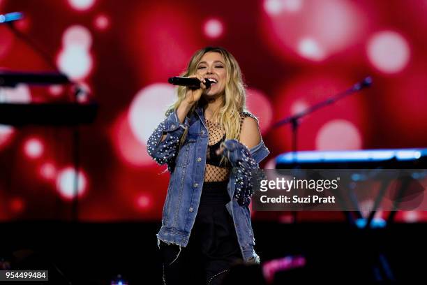 Singer and songwriter Rachel Platten performs at WE Day at Key Arena on May 3, 2018 in Seattle, Washington.
