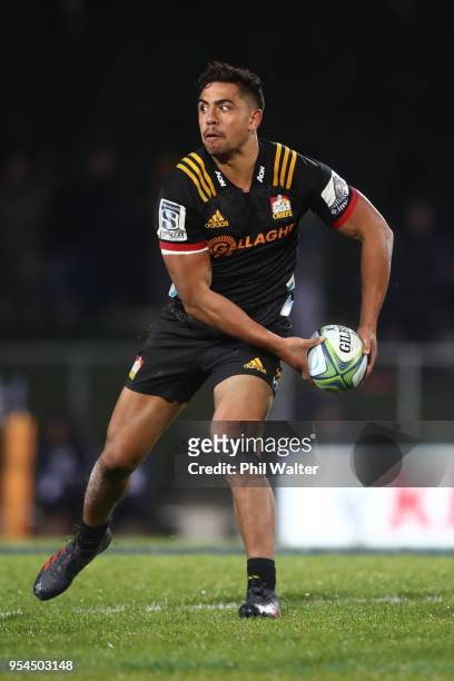 Anton Lienert-Brown of the Chiefs during the round 12 Super Rugby match between the Chiefs and the Jaguares at Rotorua International Stadium on May...