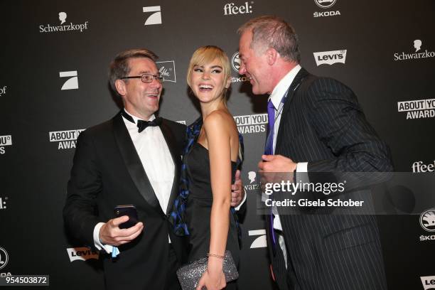 Alexander Birken, CEO Otto Group and Stefanie Giesinger during the 2nd ABOUT YOU Awards 2018 at Bavaria Studios on May 3, 2018 in Munich, Germany.