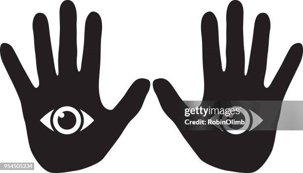 hand eyes - providence stock illustrations