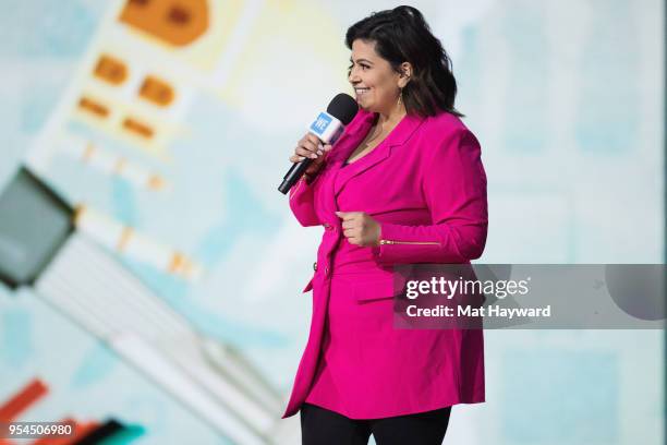 Ellen Tailor of Q13 FOX speaks on stage during WE Day at KeyArena on May 3, 2018 in Seattle, Washington.