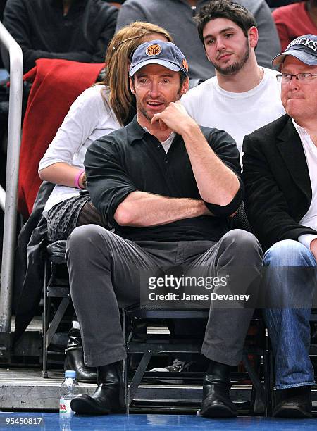 Hugh Jackman attends the Chicago Bulls vs New York Knicks game at Madison Square Garden on December 22, 2009 in New York City.