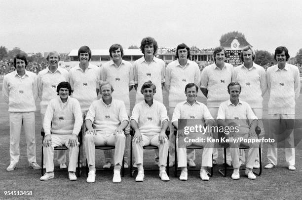 The England team during the 2nd Prudential Trophy One Day International between England and Australia at Edgbaston, Birmingham, 4th June 1977. :...