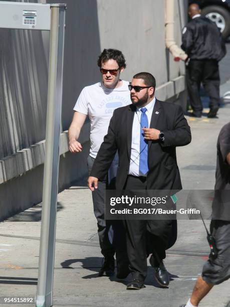 Bill Hader is seen arriving at 'Jimmy Kimmel Live' on May 03, 2018 in Los Angeles, California.