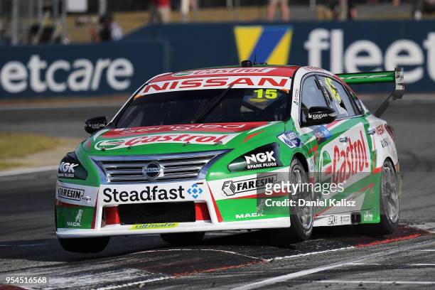 Andre Heimgartner drives the Nissan Motorsport Nissan Altima during the Supercars Perth SuperSprint at Barbagello Raceway on May 4, 2018 in Perth,...
