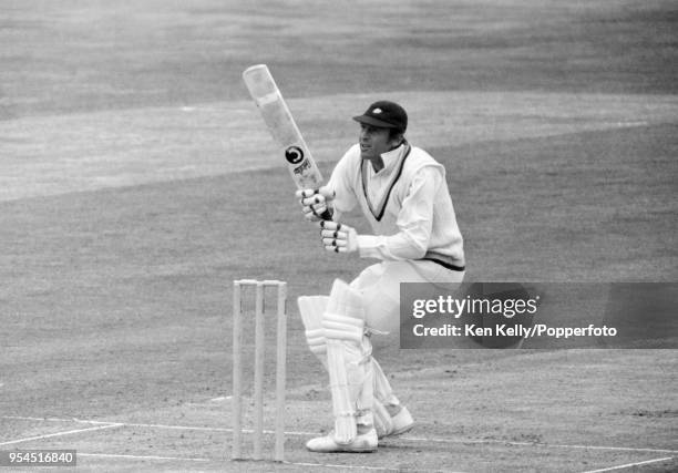 Geoff Boycott batting for Yorkshire during his innings of 104 runs in the Schweppes County Championship match between Warwickshire and Yorkshire at...