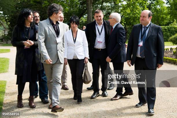 Arnaldo Otegi , Leader of the political party EH Bildu, arrives at the International event to advance in the resolution of the conflict in the Basque...