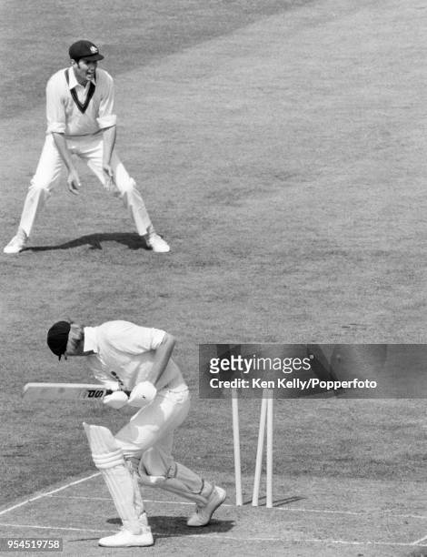 England batsman Tony Greig is bowled for 5 runs during the 1st Test match between England and Australia at Lord's Cricket Ground, London, 16th June...