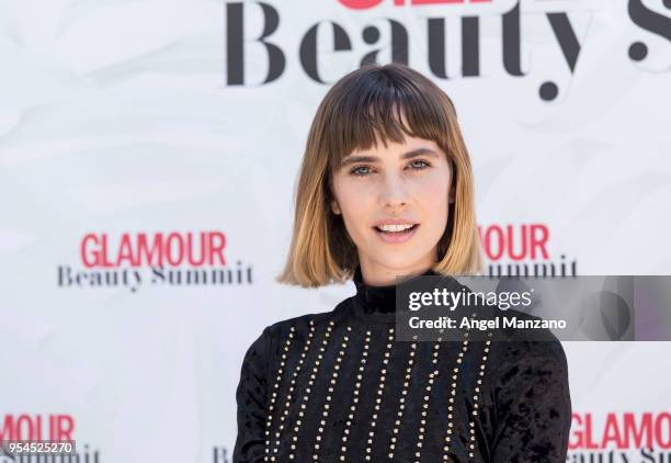 Brisa Fenoy attends Glamour beauty summit photocall on May 4, 2018 in Madrid, Spain.